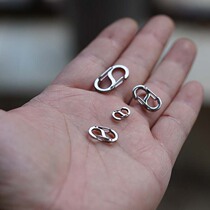 Titanium alloy accessories buckle micro mini 8 word button pocket key button necklace buttoning edc accessories connecting ring