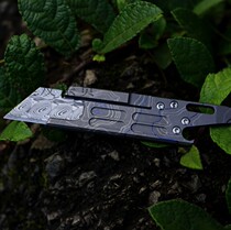 rexford rut American titanium art knife Rui powder Damascus blade