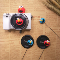 Sesame Street Camera Lens Cover Anti-Throw Rope Cute Personality Universal Microalone Anti-Lens Cover Resin Anti-Loss Rope