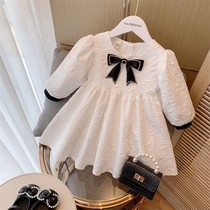 South Korean girls dress in dress spring dress childs birthday gown 2022 new female baby white girl princess