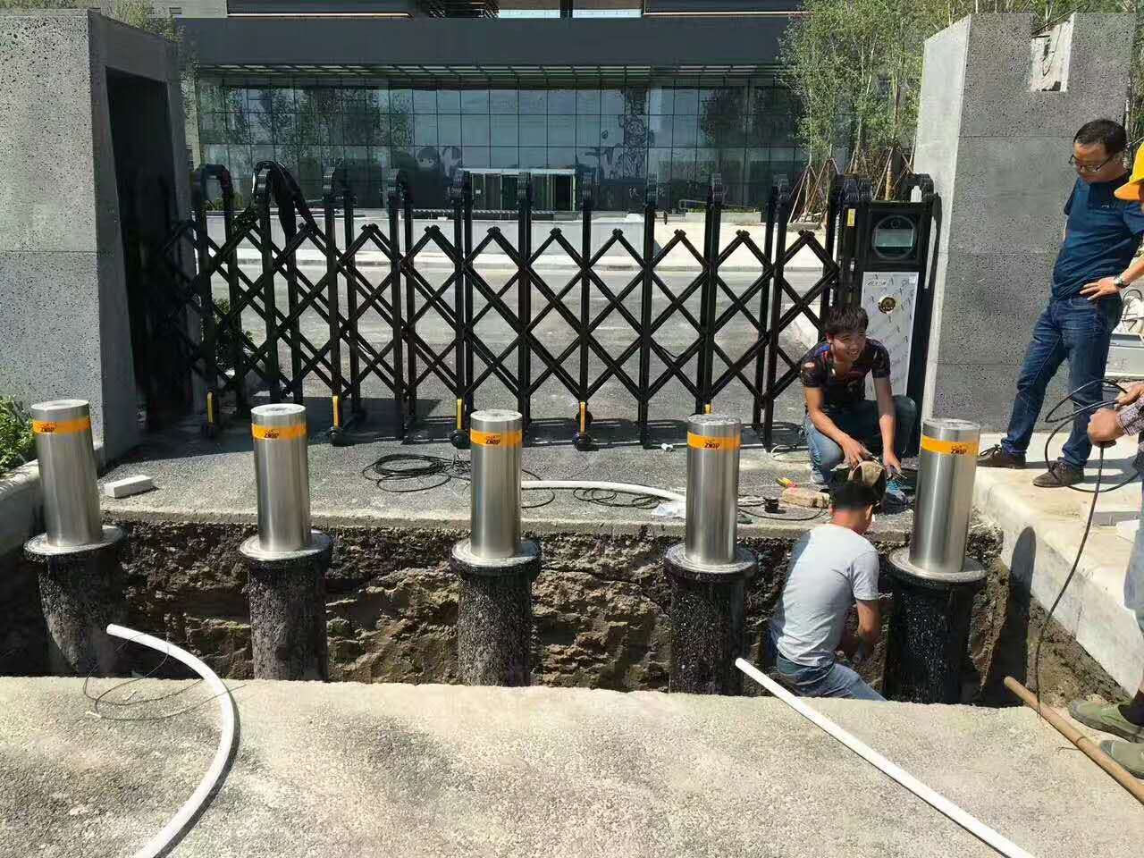 升降柱电动 全/半自动液压遥控伸缩式路桩挡车防撞路障阻车器地桩