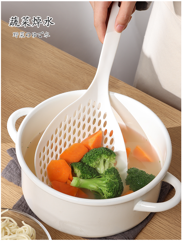 Japanese Fishing Dumplings Big Leak Spoon Kitchen long handle Scoop Spoon Noodle Spoon for Home Hot Pot Sesame Hot drain Scoop Strainer-Taobao