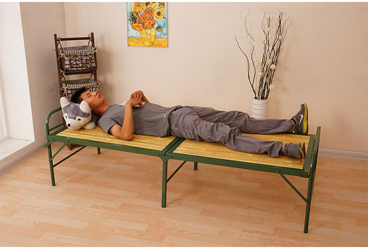 折叠床单人简易办公室午休床竹条床成人午睡床竹板床双人床陪护床