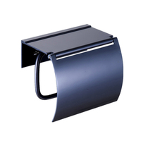 Space aluminum thick toilet paper box toilet tissue box non-perforated tissue rack toilet tissue box roll paper round paper tissue holder