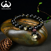 Natural gold dazzling stone bracelet womens black dazzling fox fox Ben life luck fashion hand-string sending friends gifts