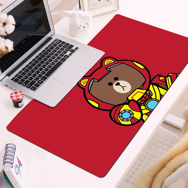 Korean anime bear desk pad customized cute girl laptop large game mouse pad customization Korean anime bear desk pad customized cute girl laptop large game mouse pad customization