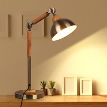 Nordic creative desk lamp simple fashion bedside lamp living room desk reading writing Art wooden Learning Lamp