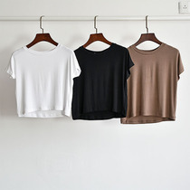 Short Loose Short Sleeve Dance Clothes Kung Fu Womens Modern Jazz Han Dance Clothes Sports Fitness Yoga Clothes