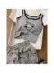 Katie Ins 스타일의 여름 잠옷 여성의 귀여운 Hellokitty Vest Shorts 홈 캐주얼 세트 Katie Ins 스타일의 여름 잠옷 여성의 귀여운 Hellokitty Vest Shorts 홈 캐주얼 세트