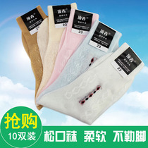 Old-fashioned loose-mouthed stockings mens nylon stockings womens nylon stockings elderly skin color does not fall tube wear-resistant summer