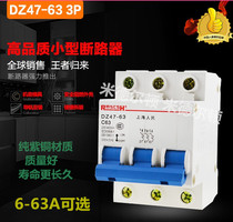 DZ47-63 Small short circuit protector circuit breaker C45 Air switch 3P 10A 20A 32A 63A Leakage