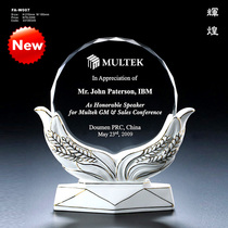 Crystal trophy custom medal production custom retired staff souvenir lettering new ceramic trophy