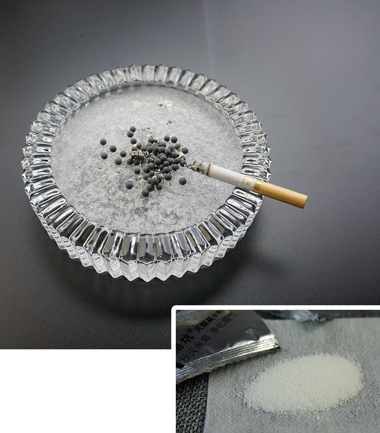 清洁沙空气洁净片去除烟味室内烟灰缸熄烟无异味清新剂除臭灭烟沙 孝