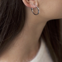 European Spanish niche PD Paola 20mm gold silver thick ring ring earrings big earrings spot