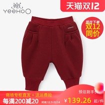 Yings middle waist girl cotton trousers women baby casual pants autumn and winter YRKCJ40227A01