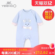 British men and women baby clams round neck jumpsuit long clam winter clip cotton climbing suit YRHAJ30144A01