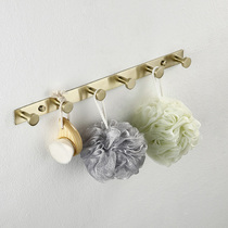 German Brushed Gold 304 Stainless Steel Coat Hook Hanging Clothes Hook Ranging Hook Door Rear Bathroom Hardware