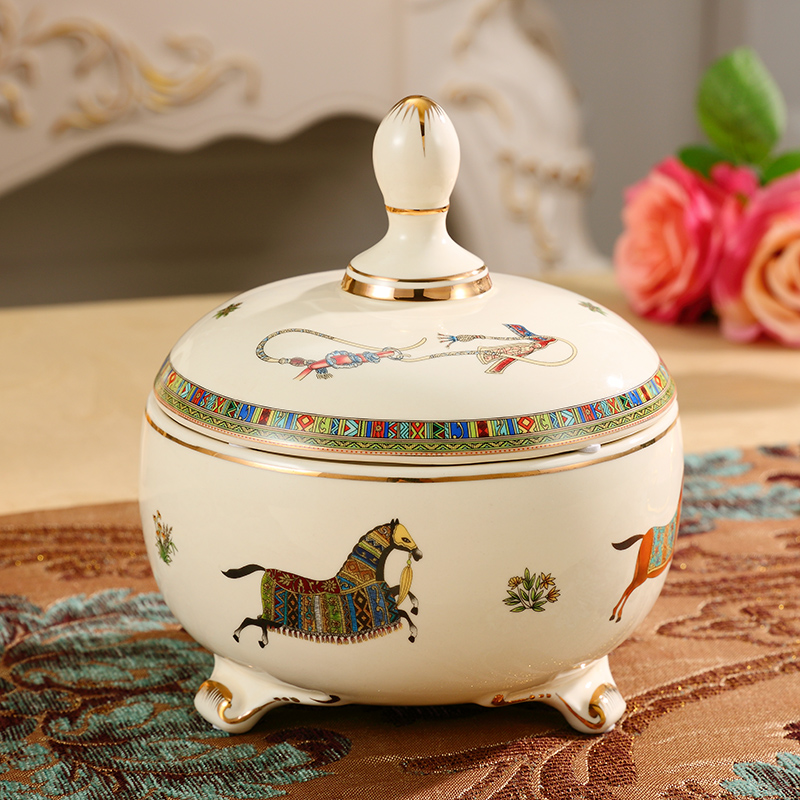 Marten shengshi creative storage tank European jewelry box moistureproof the receive ceramic pot home furnishing articles