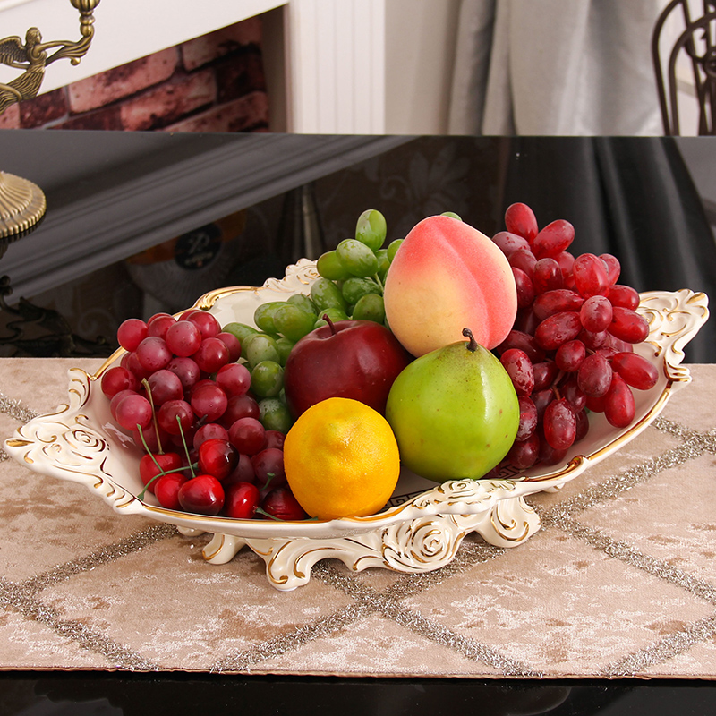 European fruit bowl ceramic bowl sitting room of modern creative household fruit bowl of dried fruit tray table decorations furnishing articles
