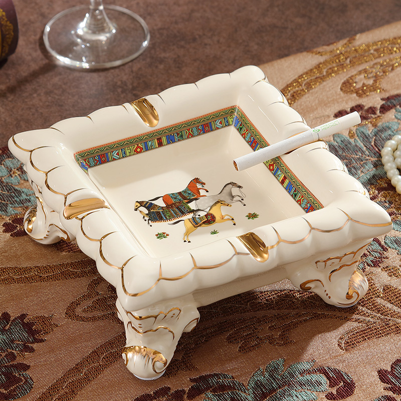 European - style key-2 luxury ceramic ashtray sitting room tea table decorations restoring ancient ways of creative move large ashtray furnishing articles