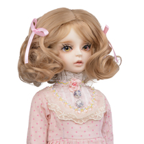 Two BJD wig SD doll 3 points European style butterfly ribbon short curly hair soft silk baby found goods
