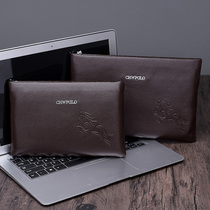 Paul Mens Head Layer Bull Leather Hand Grip Bag Business Casual Hand Grab Letter Enveloping Soft Leather Hand Clip Leather Handbag Tide