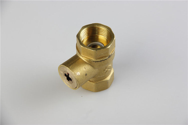 玉新黄铜阀门锁闭阀磁性带锁球阀水表暖气阀表前阀十字锁阀锁开阀