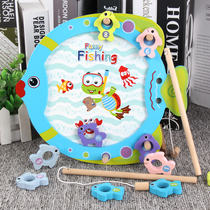 Baby Kitten Fishing Toy 1-2 Children Magnetic puzzle 3-year-old boy Girl a week 4 Intelligence development kids