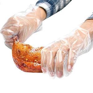 一次性手套塑料透明食品加厚餐饮薄膜家用女1000只装pvc手膜100只