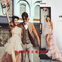 Photo studio New theme clothing fashion location Photo Sweet Street Photo Shoot wedding dress short front long dress