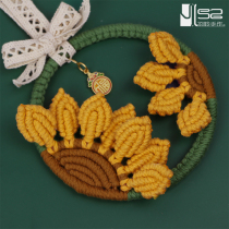 INS hand-woven sunflower car ornaments gift fresh wind photography props homestay room wall decoration