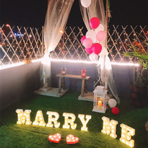 English light Wedding decoration Window letter light LED digital light Decorative light props Confession proposal Birthday party