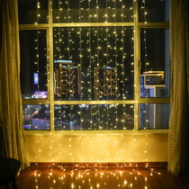 LED colored lights Flashing lights String lights Icicle lights Decorative holiday Christmas lights Stars waterproof outdoor Christmas led curtain lights