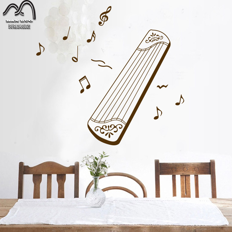 音乐教室古筝墙贴纸古筝艺术培训班教室布置贴画兴趣班装饰贴画