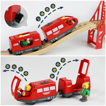 Puzzle children splicing magnetic electric track small train assembly locomotive Wood track accessories Compatible track