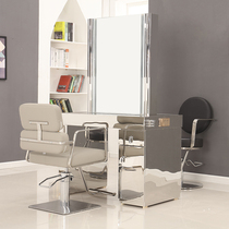 Bori barber shop mirror table Hair salon hair salon special simple modern double-sided four-sided mirror table hair cutting mirror