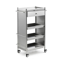 Hair salon special barber shop tool cabinet Hair salon tool cart tool table Stainless steel hair cutting tool cabinet