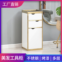 Beauty salon locker Barber shop tool cabinet hair salon special shelf multi-function mirror table tool table