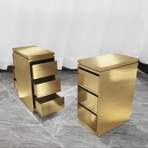 Barber Shop Tool Cabinet Stainless Steel Hair Tool Cabinet Hair Salon Special Storage Locker Single-Sided Double-Sided Drawer