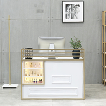 Simple hair salon cash register small reception desk Beauty salon front desk Clothing store Cosmetic nail shop bar