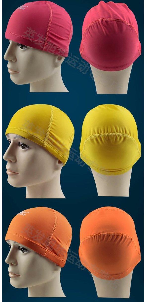 泳帽 氨纶尼龙帽 布帽不勒头透气 男女通用