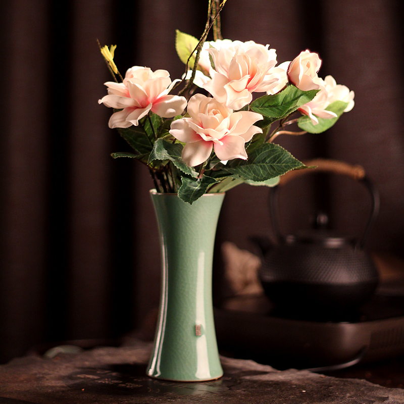 Ceramic flower vases table place flowers sitting room place small pure and fresh and creative contracted home decoration vase