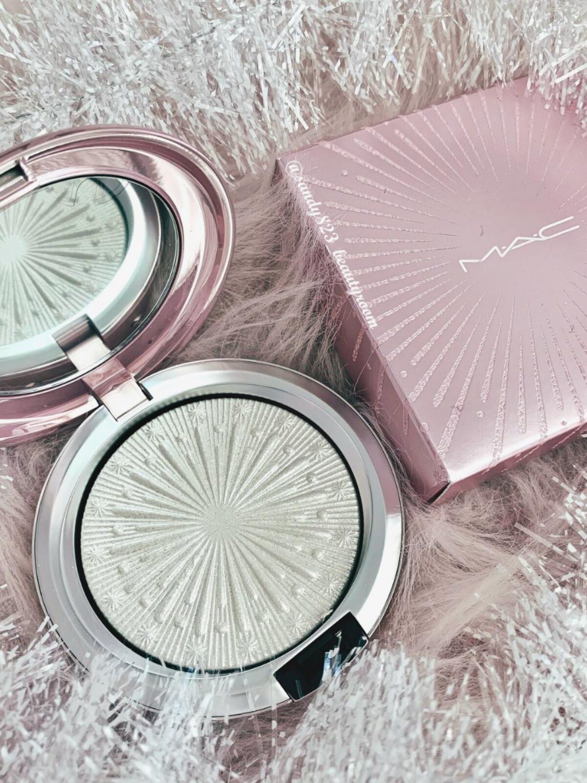 现货mac魅可圣诞限量口红高光冰雪烟火唇膏snowfilter