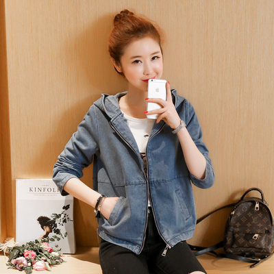 牛仔外套女2018秋天韩版中学生短款短装宽松百搭chic港风衣服褂子