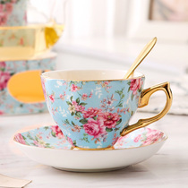 Rose Garden European creative coffee cup and saucer set Household small luxury bone China Phnom Penh afternoon tea cup with elegance