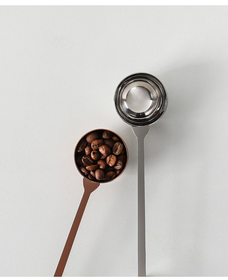 不锈钢咖啡量勺 长柄量豆勺 茶壶手柄咖啡粉量勺量匙