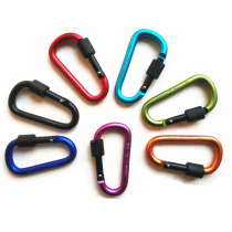No 8 D-type lock carabiner Water cup buckle Tactical DIY hanging buckle small quick hanging multifunctional aluminum alloy keychain