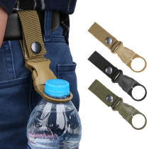 Outdoor multi-function water bottle buckle Nylon webbing water bottle clip buckle Mineral water water hanging buckle Beverage eagle mouth buckle carabiner