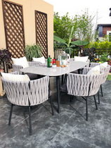 Nordic Outdoor Leisure Waterproof Sunscreen Vines With Table And Chairs Open-air Balcony Villa Yang Light House Garden Patio Furniture