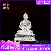 s999 sterling silver Amitabha Buddha statue Tibet mini pocket Buddha statue ornaments Tibetan Buddhism 3cm
